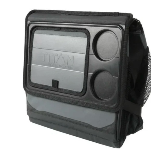 Titan 40-can Collapsible Cooler/ Gray With Two Drink Holder Tabletop - Picture 4 of 10